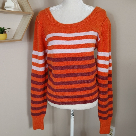NWT Free People Complete Me Striped Pullover - Picture 5 of 10